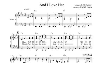 And I Love Her (arr. Bill Hayes)