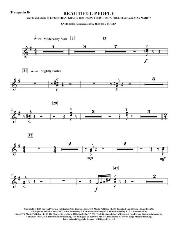 Beautiful People (arr. Jeffrey Bowen)