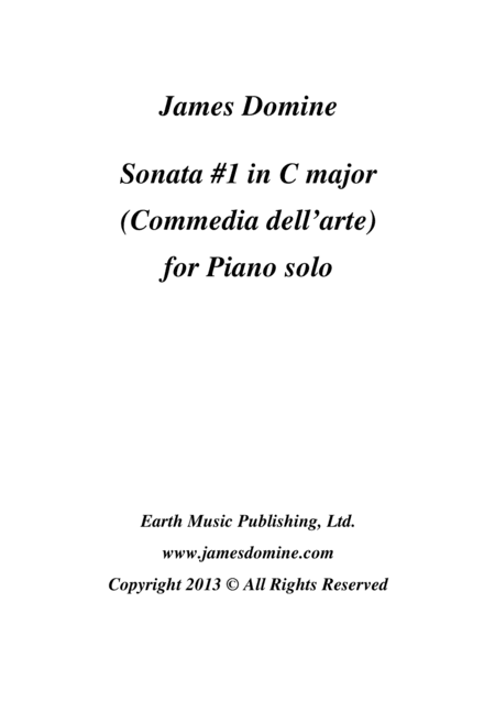 Sonata #1 in C major (Commedia dell’arte all’improvviso)