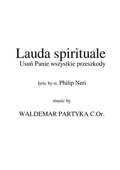 Lauda spirituale - Usun Panie wszystkie przeszkody