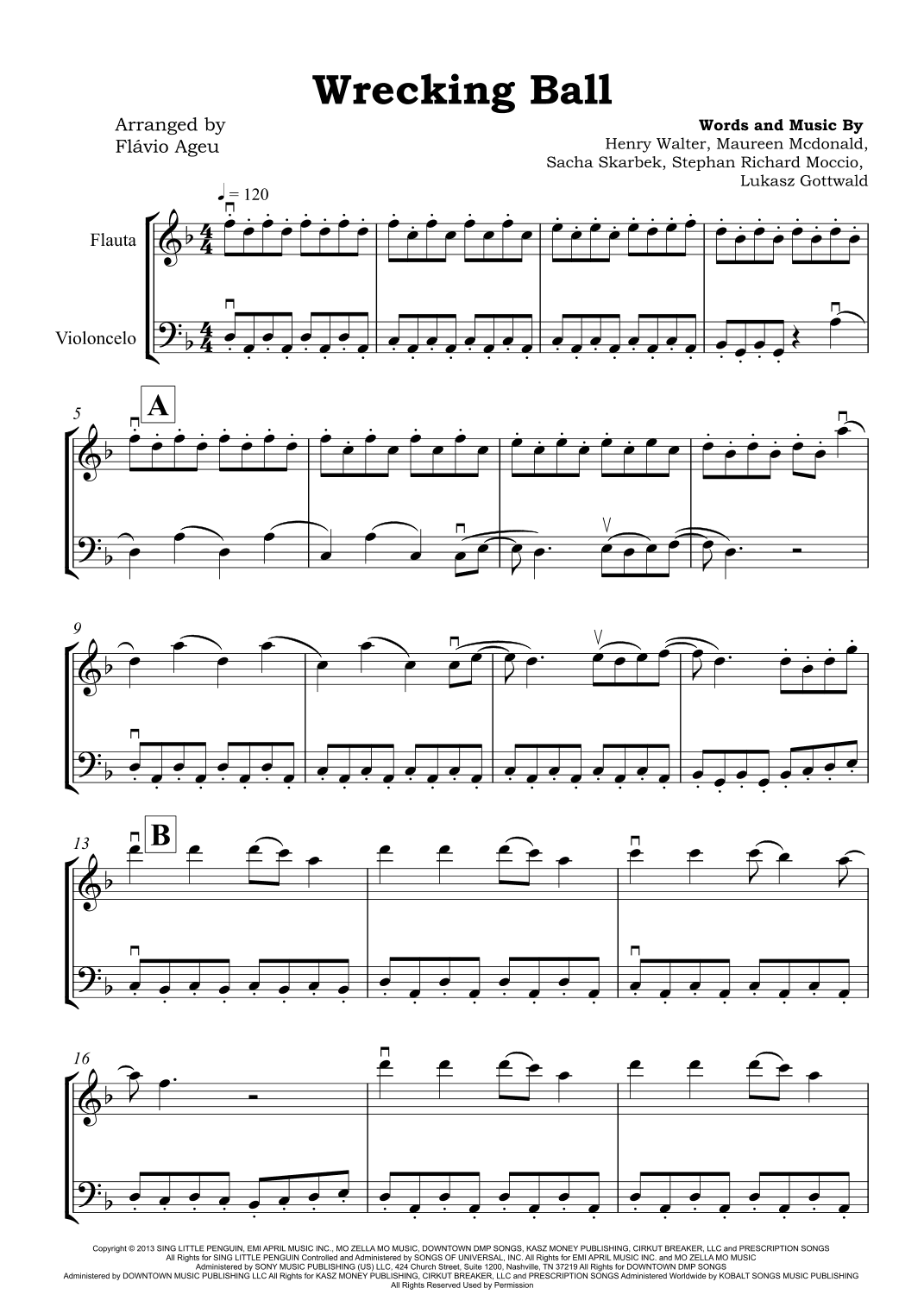 Wrecking Ball (arr. Flávio Ageu)