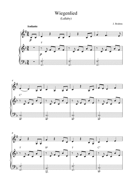 Wiegenlied (Lullaby) (arr. Kaiserin Rebecca)