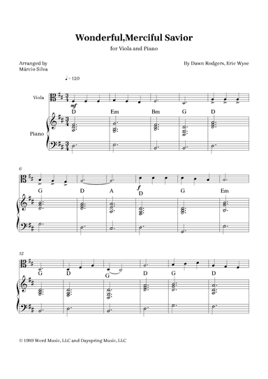 Wonderful, Merciful Savior (arr. Márcio Silva)