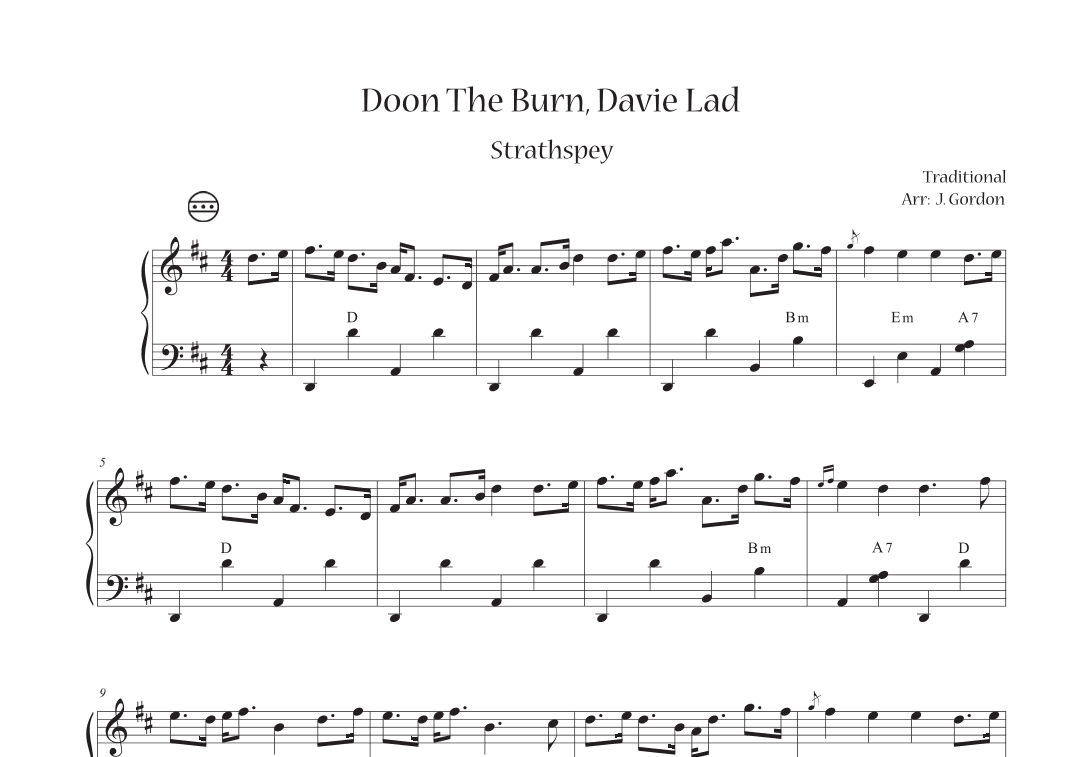 Doon The Burn, Davie Lad (arr. Julia Gordon)