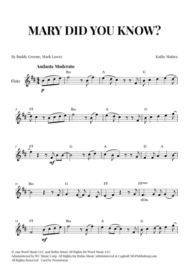 Mary, Did You Know? (arr. Cadenza Editions)