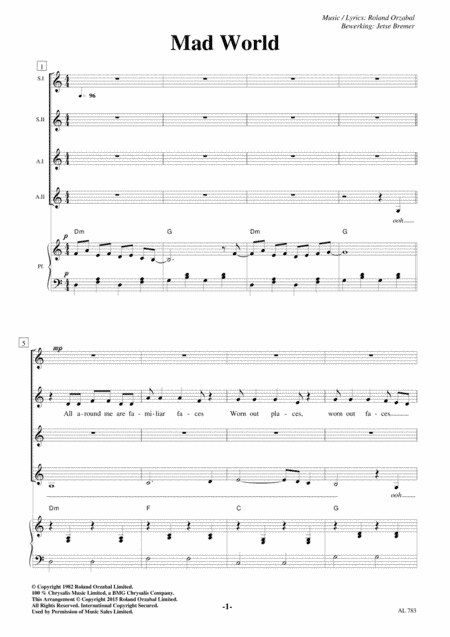 Mad World (arr. Jetse Bremer)