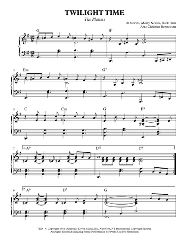 Twilight Time (arr. Christian Bennedsen)