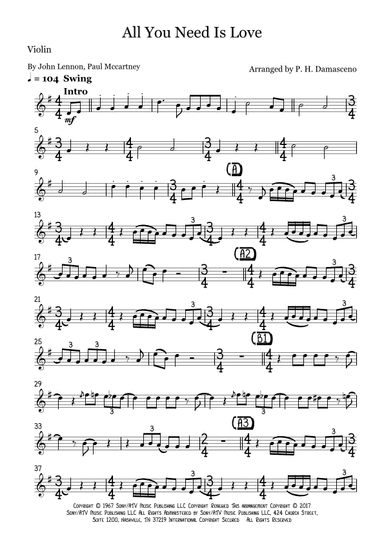 All You Need Is Love (arr. P.H. Damasceno)