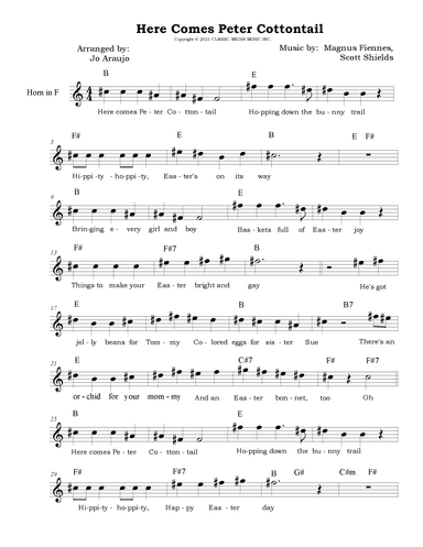 Here Comes Peter Cottontail (arr. Jo Araujo)