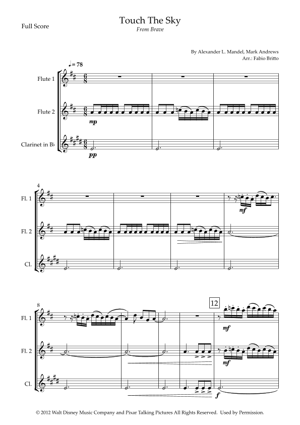 Touch The Sky (arr. Fabio Britto)