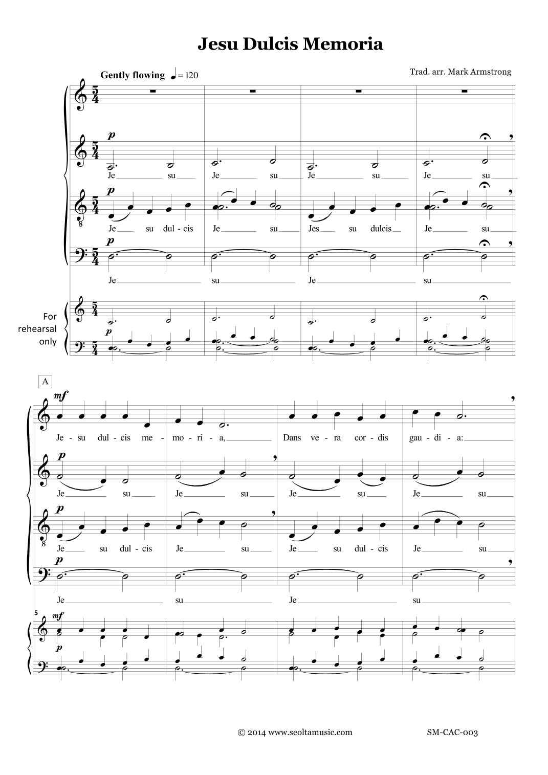 Jesu dulcis memoria (arr. Mark Armstrong)