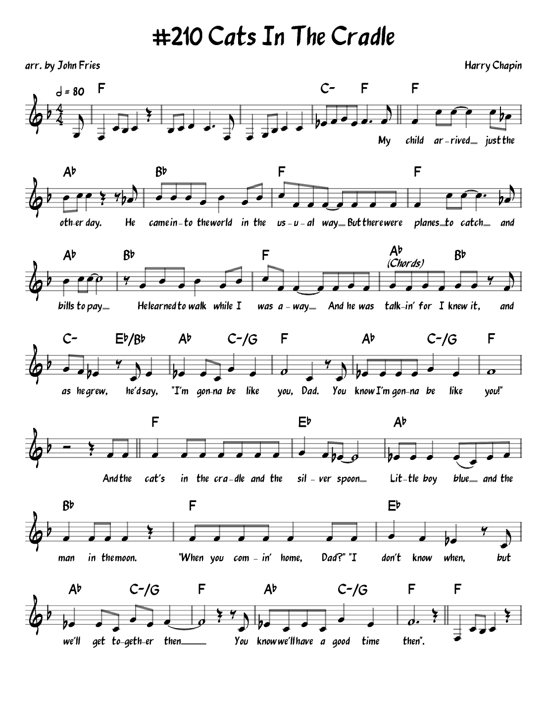 Cat's Cradle (arr. John Fries)