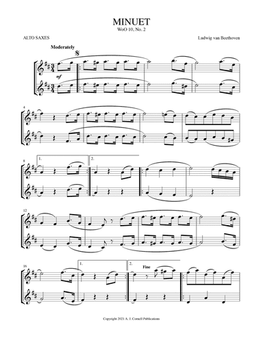 Minuet, WoO 10, No. 2 (arr. Mark Phillips)