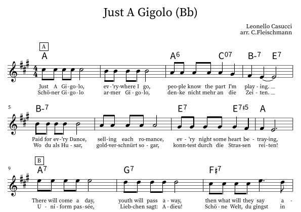 Just A Gigolo (arr. Christoph Fleischmann)