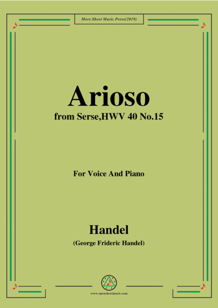 Handel-Arioso,from Serse HWV 40 No.15,for Voice&Piano (arr. MSM)