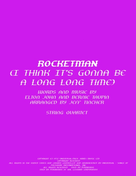 Rocket Man (I Think It's Gonna Be A Long Long Time) (arr. Jeff Tincher)