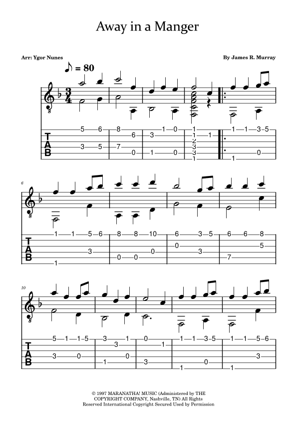Away In A Manger (arr. Ygor Nunes)