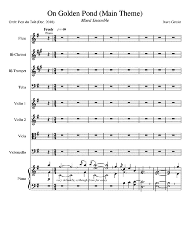 On Golden Pond (arr. Peet du Toit)