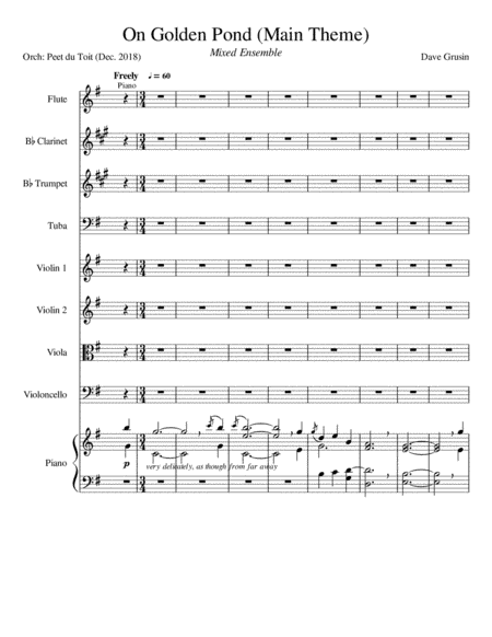 On Golden Pond (arr. Peet du Toit)