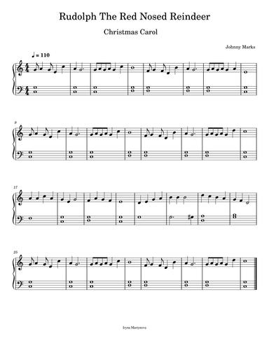 Rudolph The Red-nosed Reindeer (arr. Iryna Martynova)
