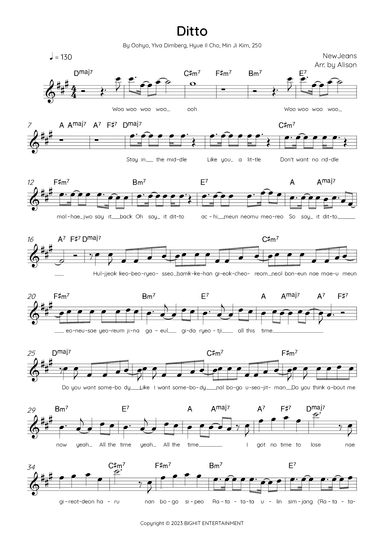 Ditto (arr. Arr. Alison)