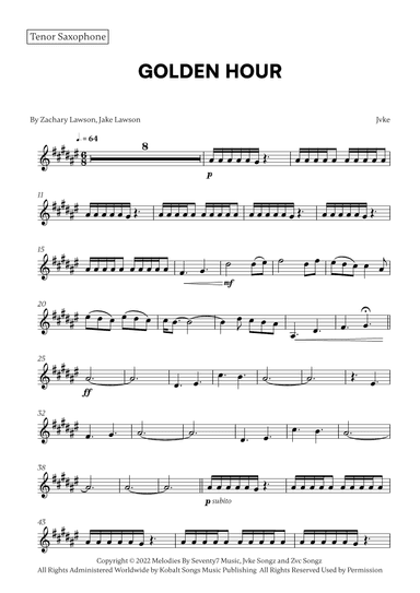 Golden Hour (arr. Cadenza Editions)