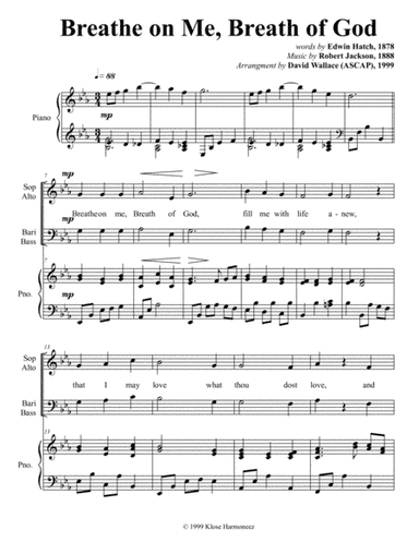 Breathe On Me Breath of God (arr. David Wallace (ASCAP))