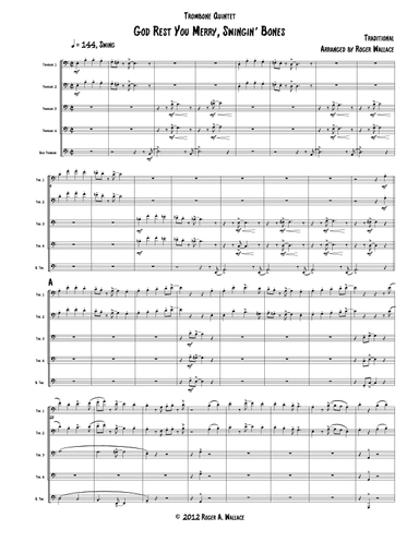 God Rest You Merry, Gentlemen (Low Brass Quintet) (arr. Roger Wallace)