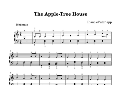 The Apple Tree House (folk song) - piano (arr. Piano eTutor app)