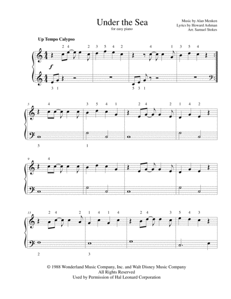 Under The Sea (arr. Samuel Stokes)