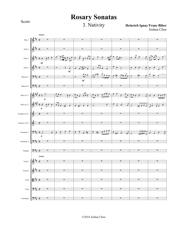 Rosary Sonatas: The Nativity (arr. Joshua Choe)
