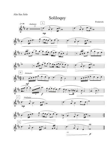 Soliloquy (Alto Sax Solo)