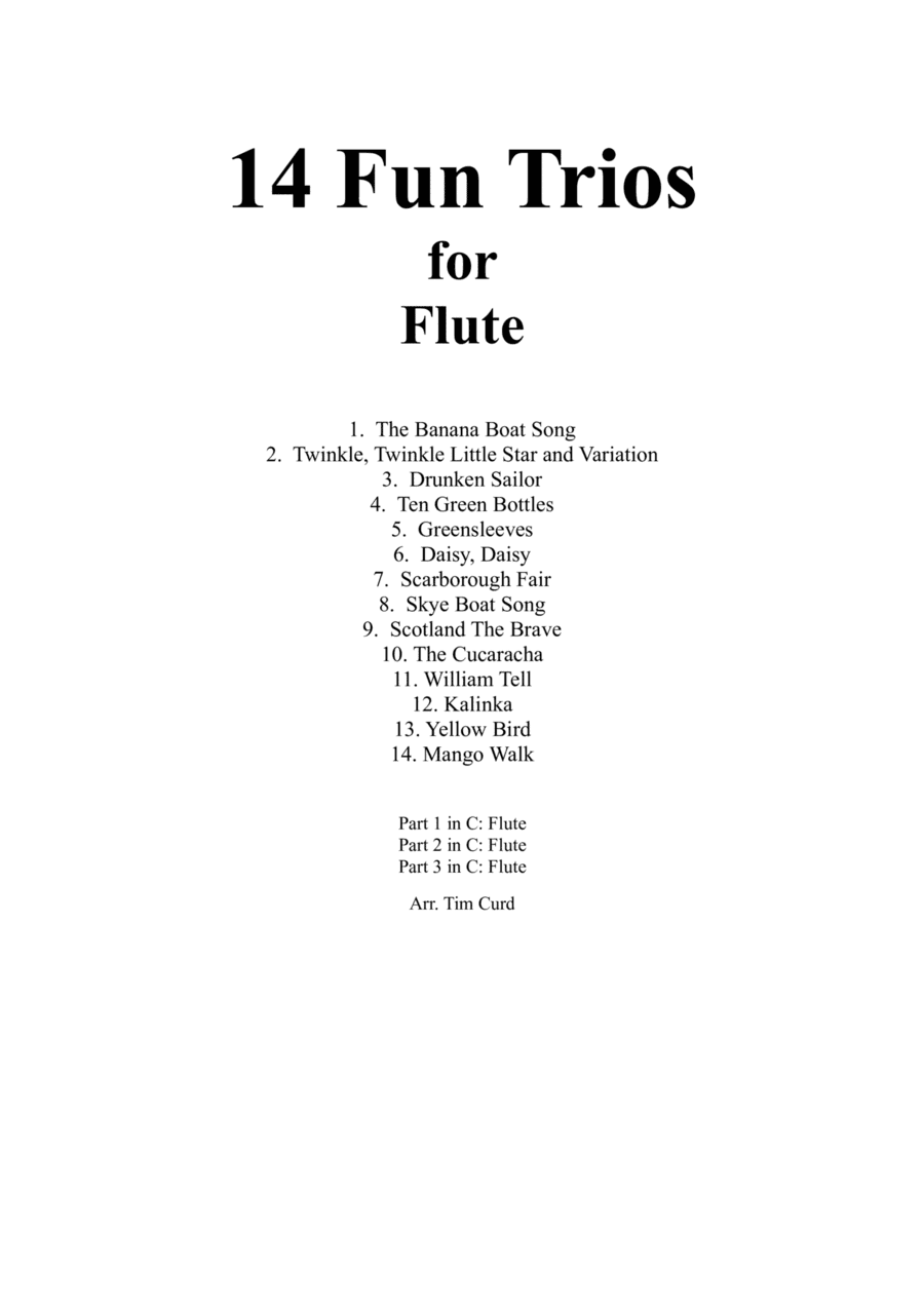 14 Fun Trios For Flute (arr. Curd.)