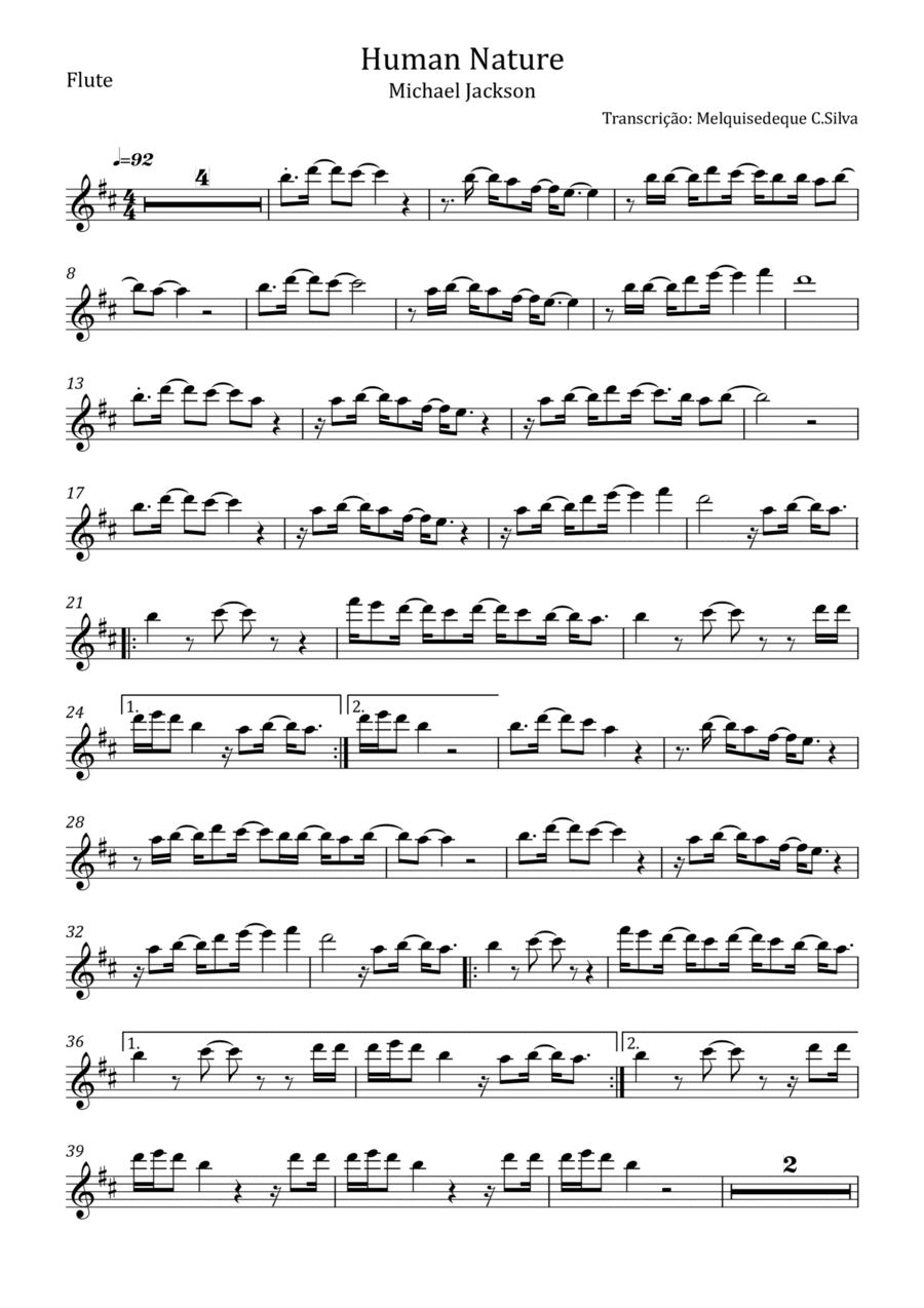 Human Nature (arr. Melquisedeque C.Silva)