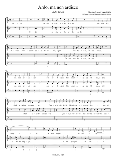 Ardo ma non ardisco (arr. Early Music Scores)