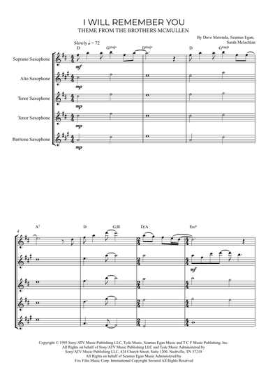 I Will Remember You (arr. Alex Nunes Rodrigues)