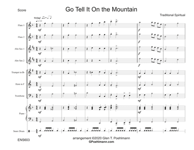 GO TELL IT ON THE MOUNTAIN - Instrumental Ensemble (flexible instrumentation) (arr. Glen Poehlmann)