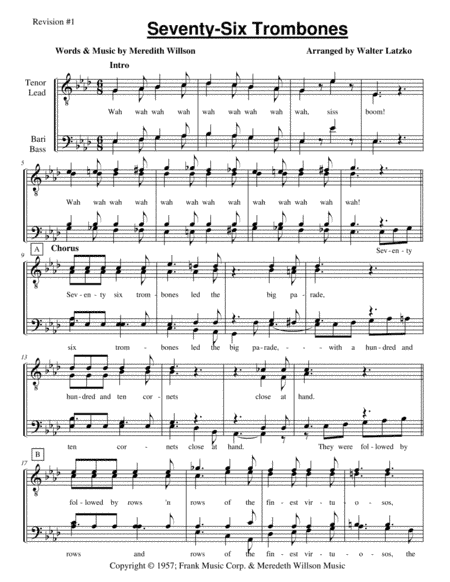Seventy Six Trombones (arr. Walter Latzko)