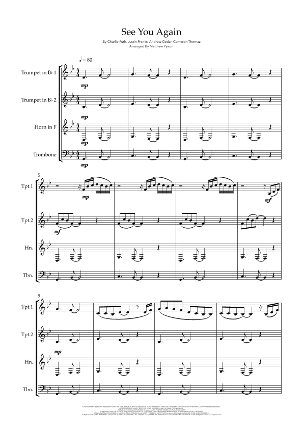 See You Again (arr. Matthew pyeon)