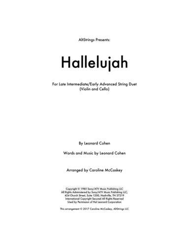 Hallelujah (arr. Caroline McCaskey)