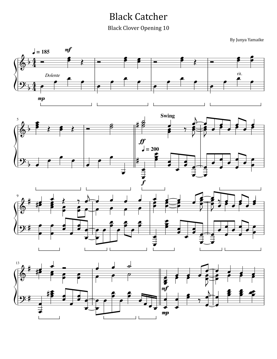 Black Catcher (arr. poon)