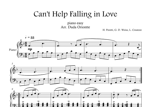 Can't Help Falling In Love (arr. Duda Oriontte)