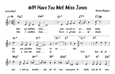 Have You Met Miss Jones? (arr. John Fries)