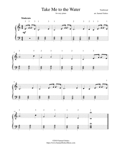 Take Me to the Water - for easy piano (arr. Samuel Stokes)