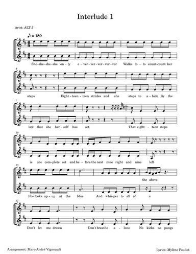 Interlude 1 (arr. Marc-André Vigneault)
