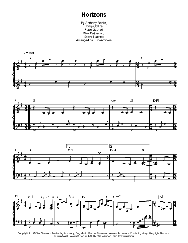 Horizons (arr. Tunescribers)