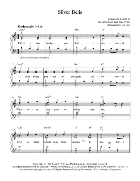 Silver Bells (arr. Joe Cox)