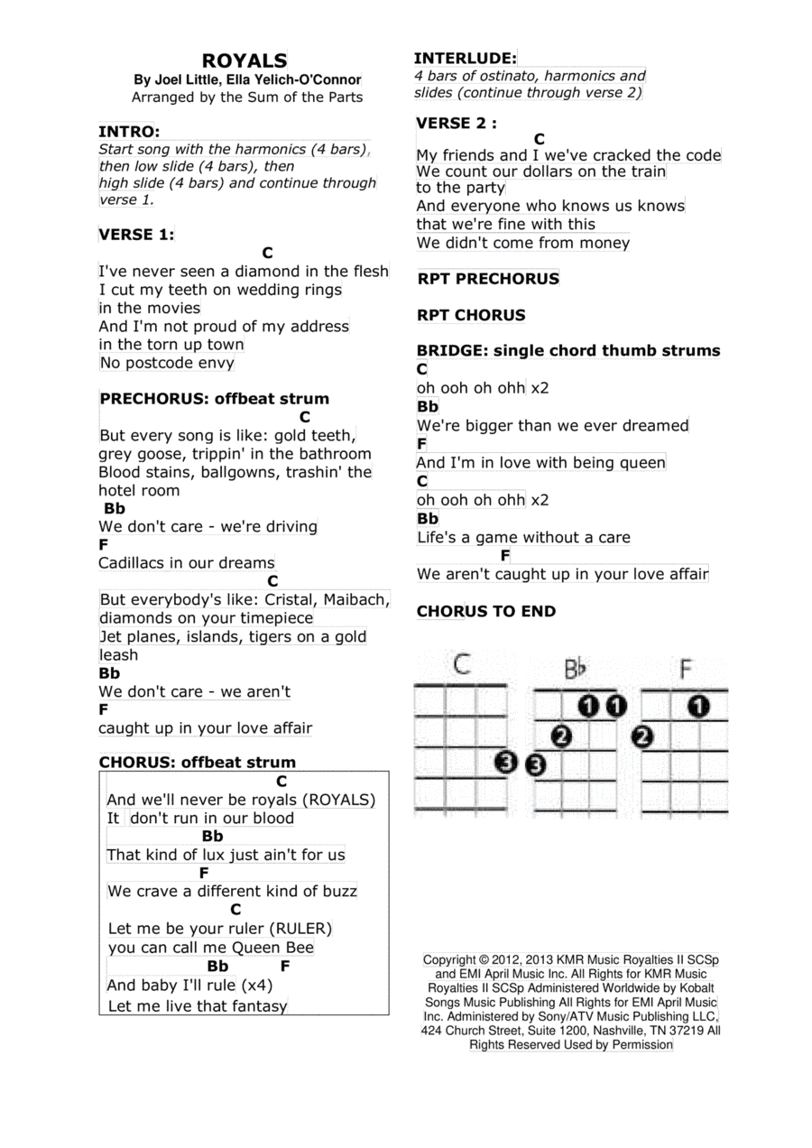 Royals (arr. The Sum of the Parts)