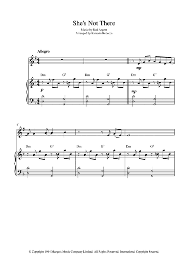 She's Not There (arr. Kaiserin Rebecca)