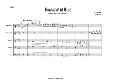 Rhapsody in Blue, for brass quintet and piano solo (arr. Marc Goris)